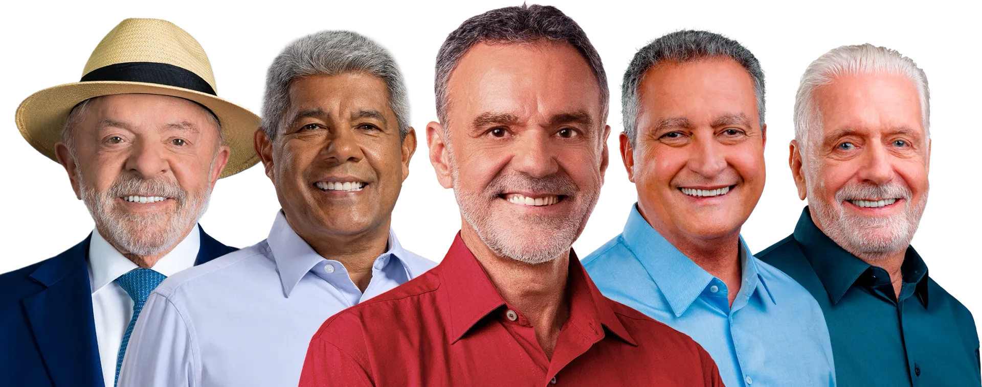 Lula, Jerônimo, Daniel Almeida, Rui e Wagner lado a lado